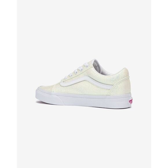 Vans Wall Old Skool White Pink UV Glitter Sneakers Shoes Girls Big Kid 6 - Picture 3 of 8